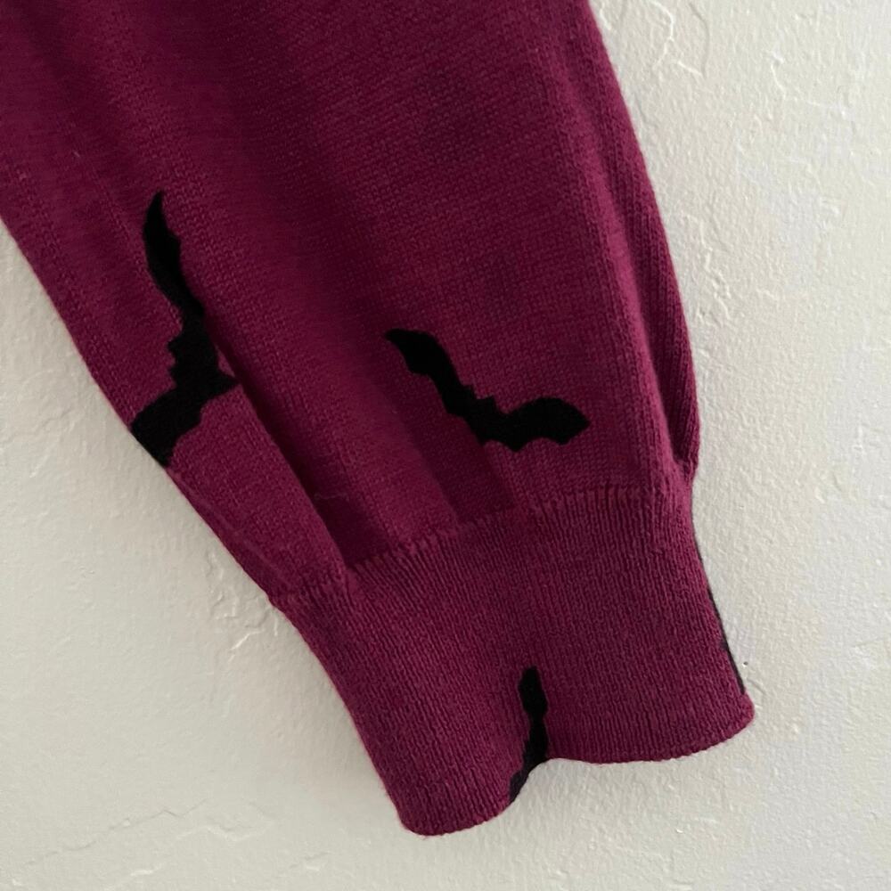ModCloth XL Knit The Mark Sweater Dress in Bats Halloween October Witchy Spooky - Picture 5 of 12